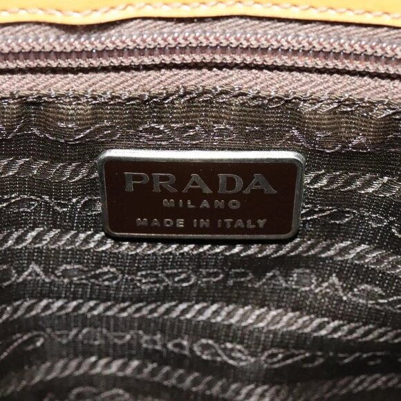 PRADA Shoulder Bag Enamel Beige Silver Auth - Picture 14 of 16